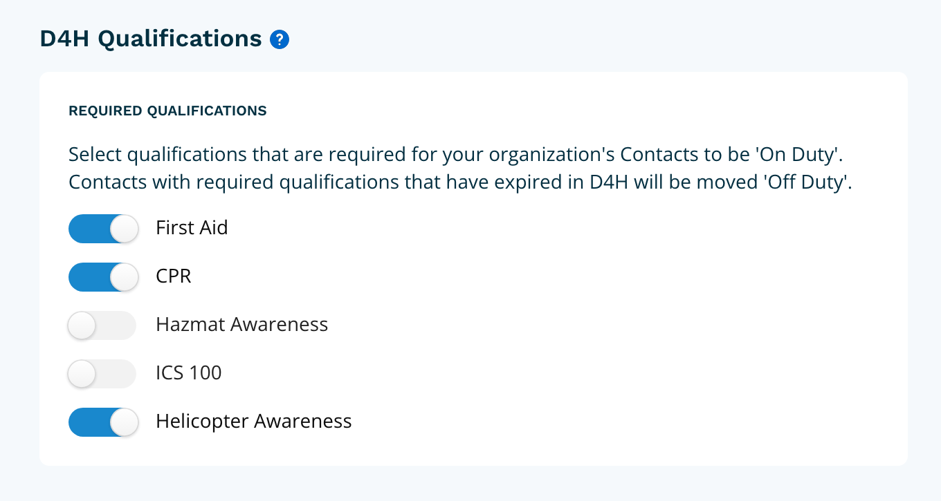 D4H Qualification Controls in Connect Rocket
